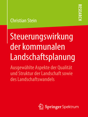 cover image of Steuerungswirkung der kommunalen Landschaftsplanung